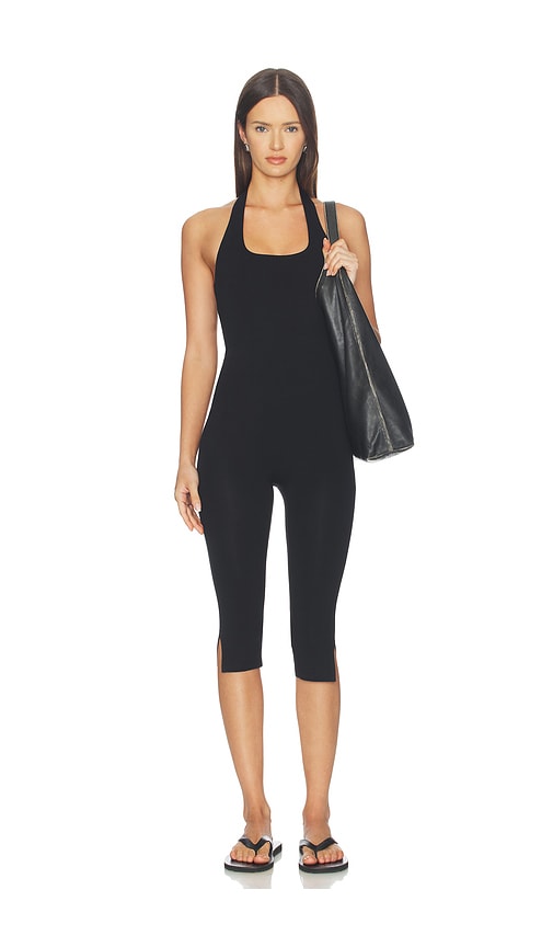 LNA Capri Halter Onesie in Black. XS. Also in S