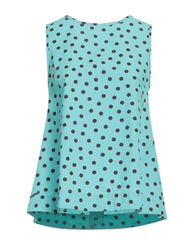 Woman Top Turquoise Size 4 Cotton