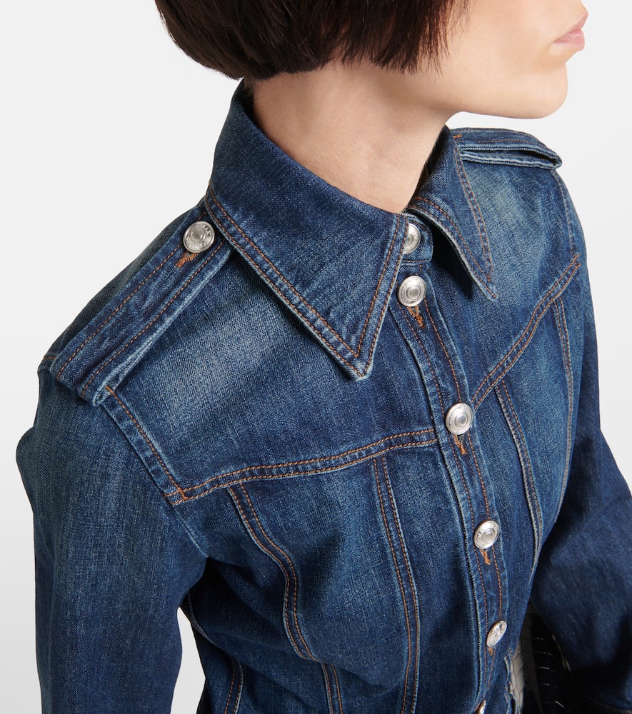 Denim midi dress