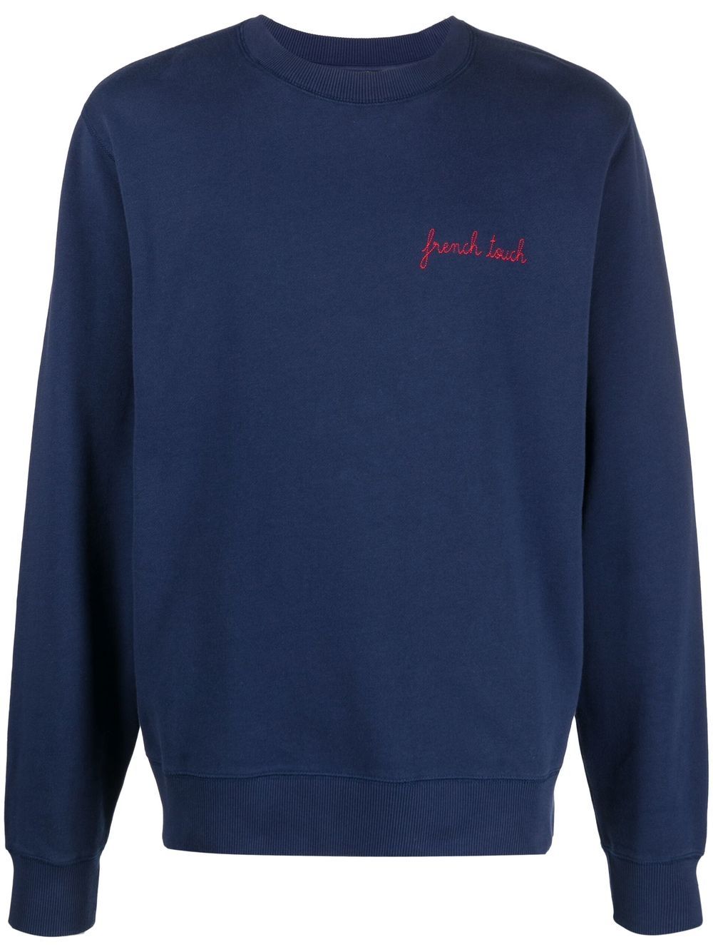 Embroidered slogan jumper - Blue