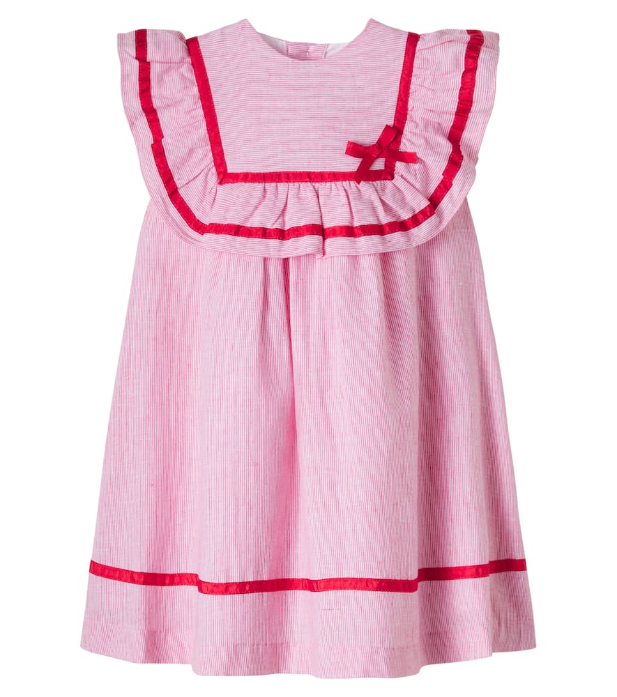 Lawrence ruffled striped cotton dress
