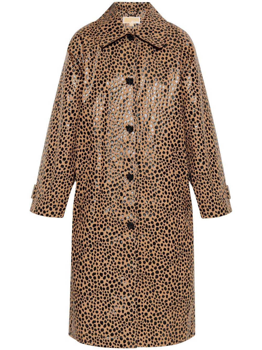 Cheetah-print coat - Brown