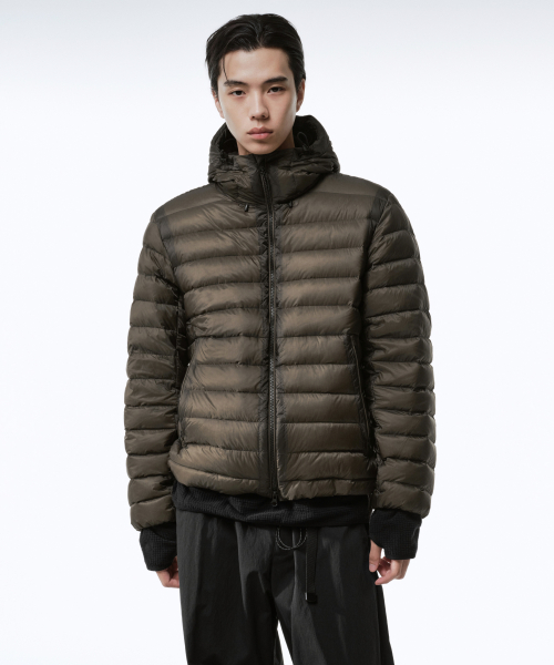 Sheer Hooded Light Down Jacket