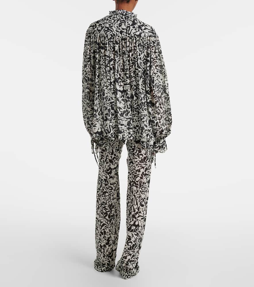 Printed straight pants