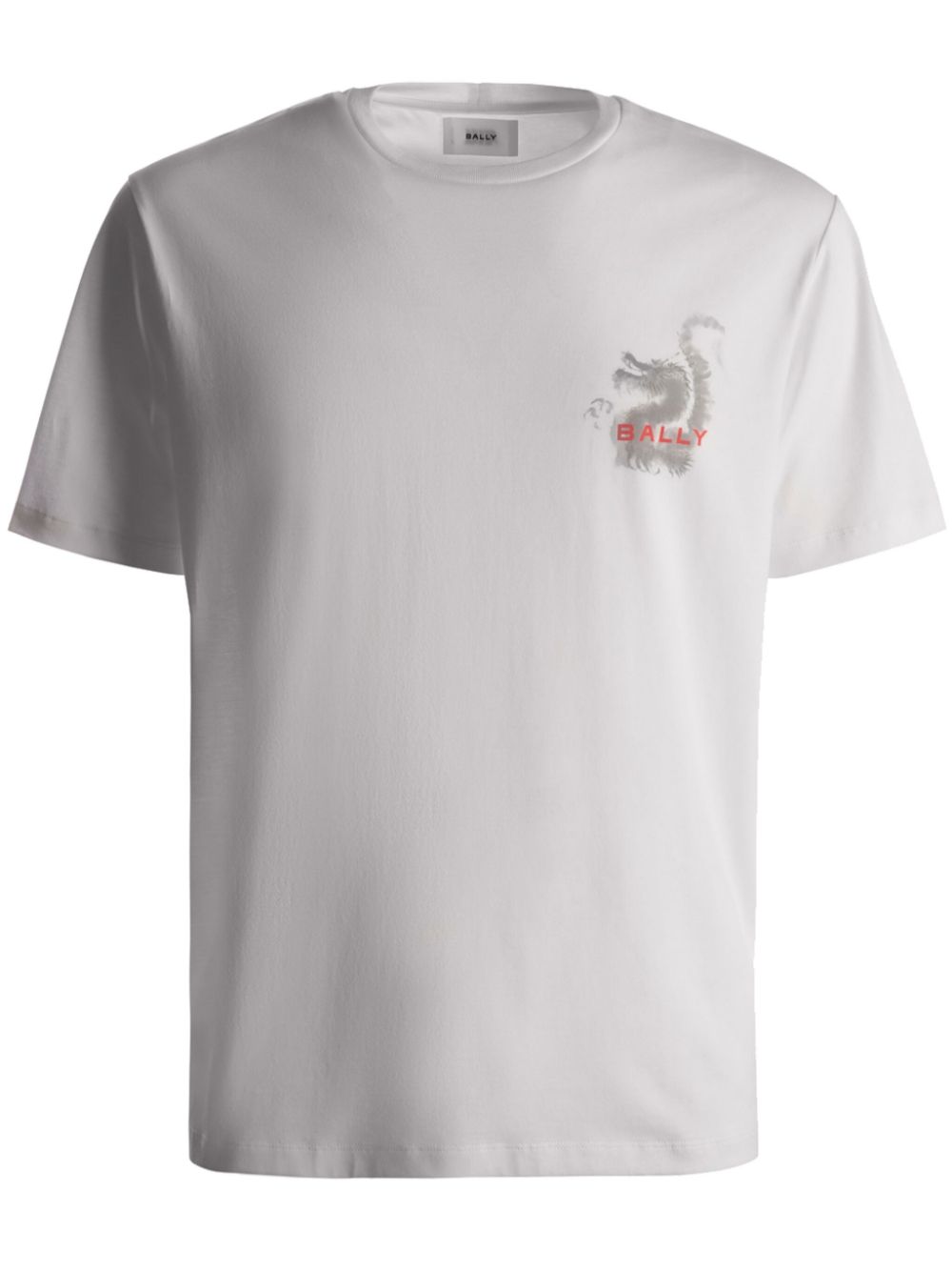 Dragon-print organic cotton T-shirt - White