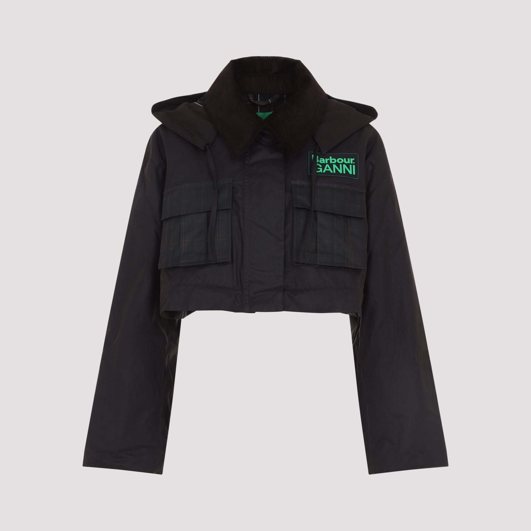 Barbour X Ganni Peplum Wax Jacket