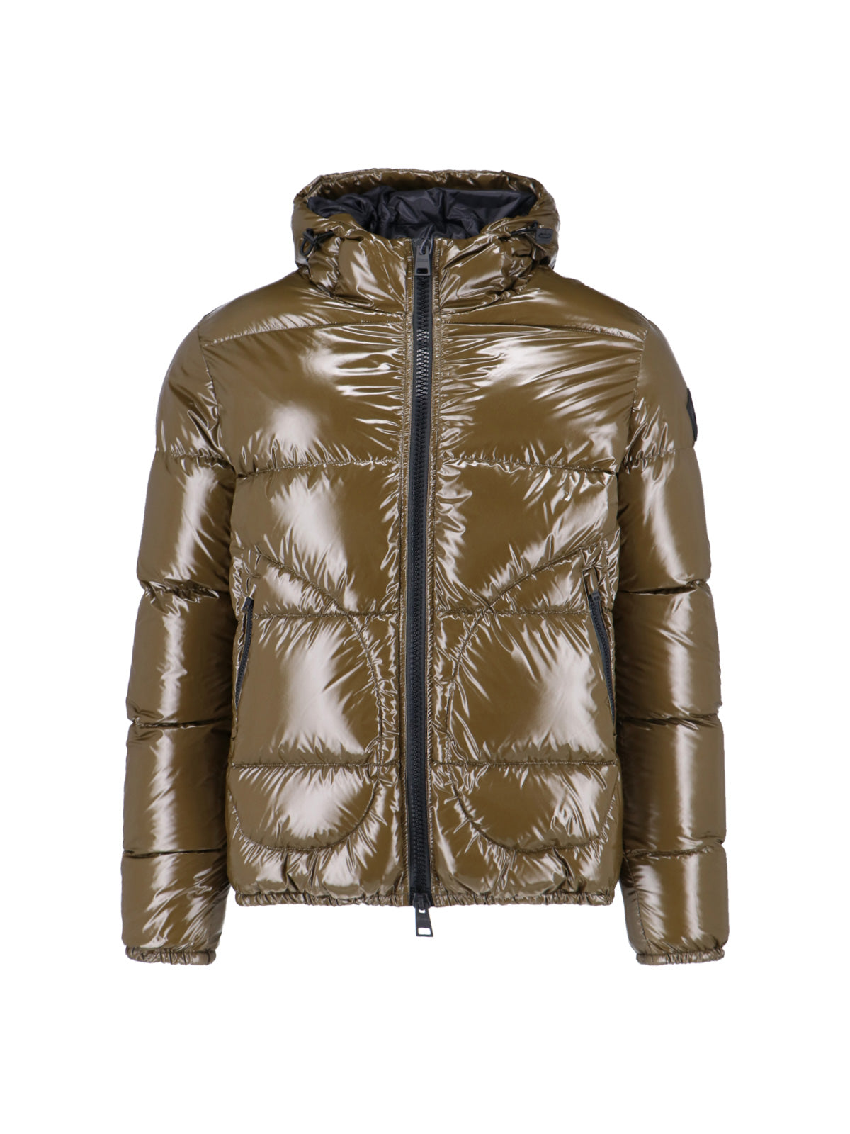 Lightweight Down Puffer Jacket with Coated Outer and Soft Lining