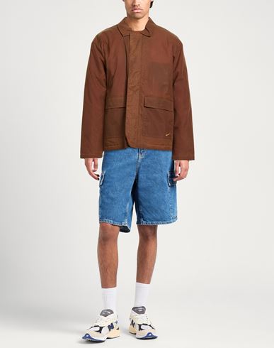 Man Jacket Brown Size M Cotton, Nylon