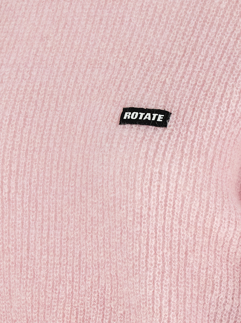 Pink Knit Puff sweater