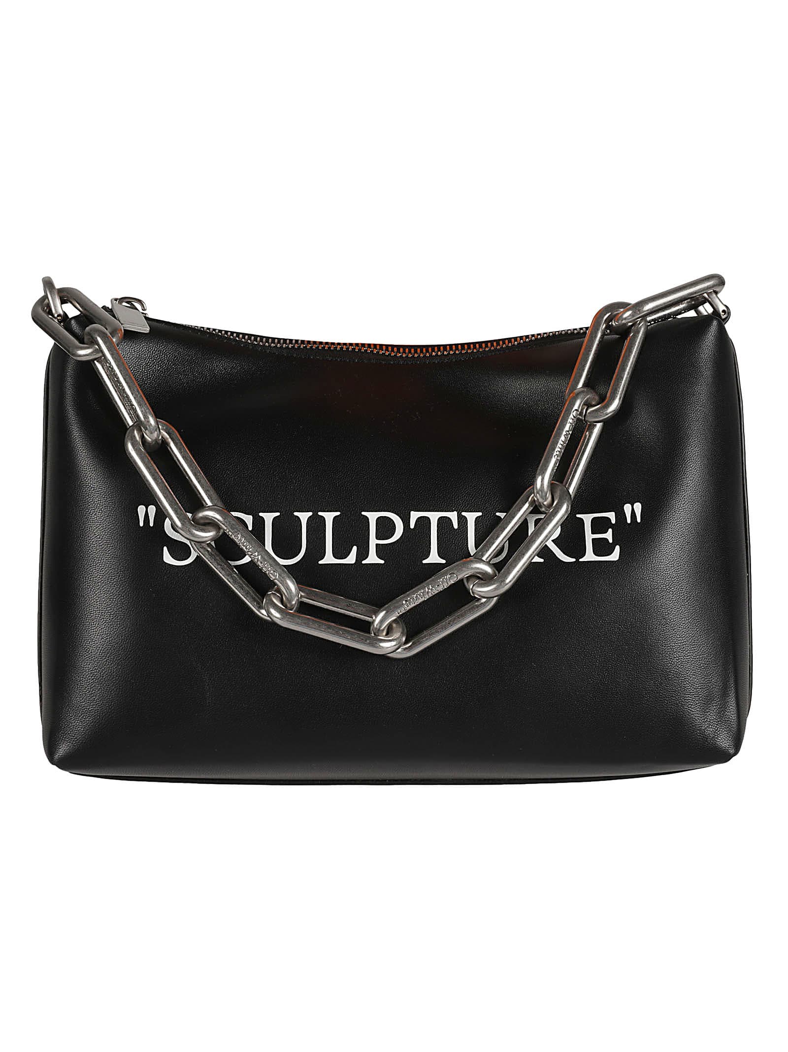 Block Pouch Quote clutch bag - Black