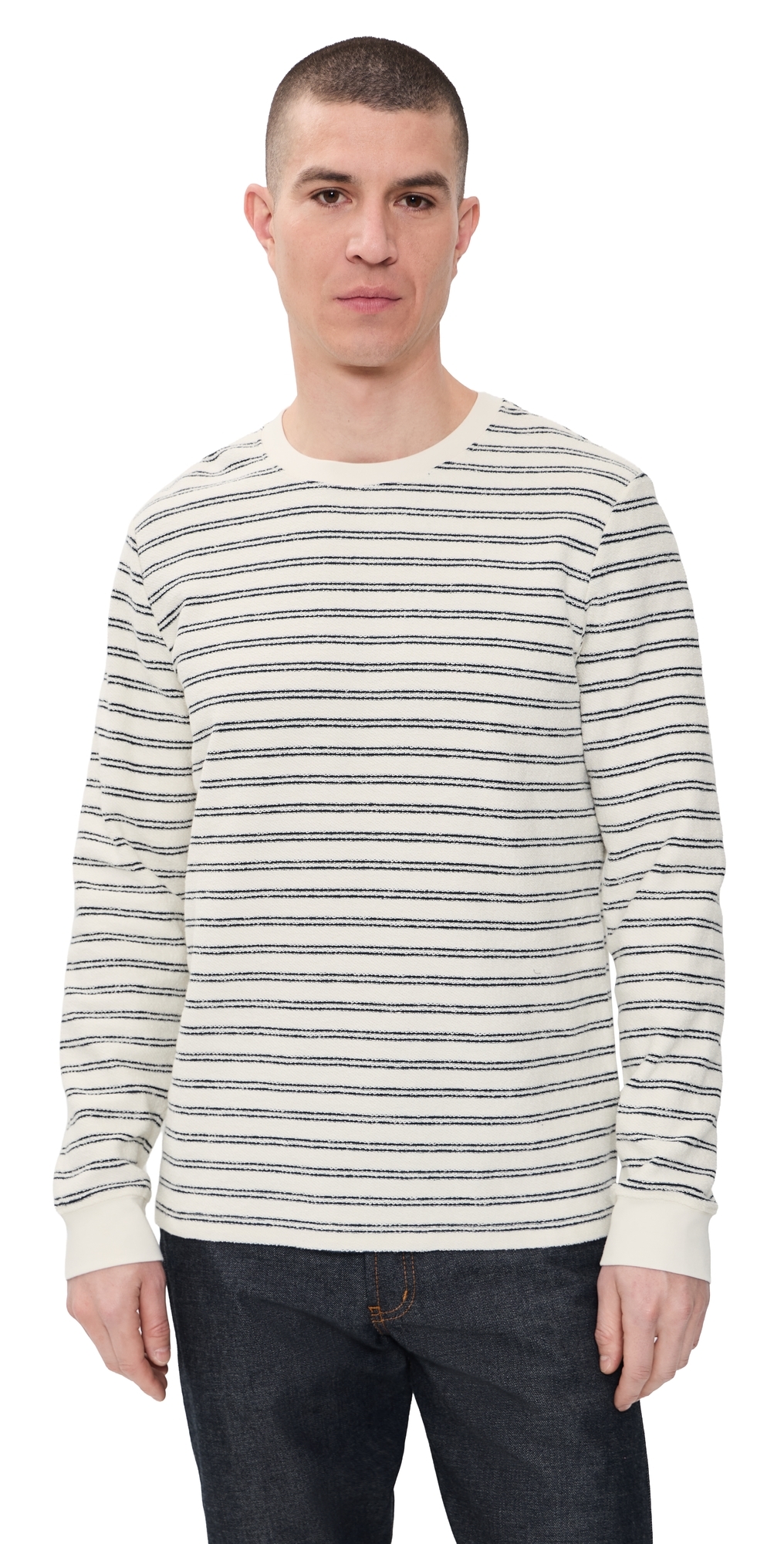 The Hooper Crew Tee Marine Stripe