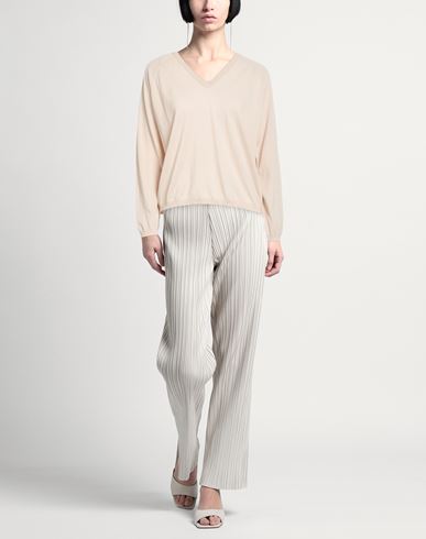 Woman Sweater Beige Size 10 Cotton