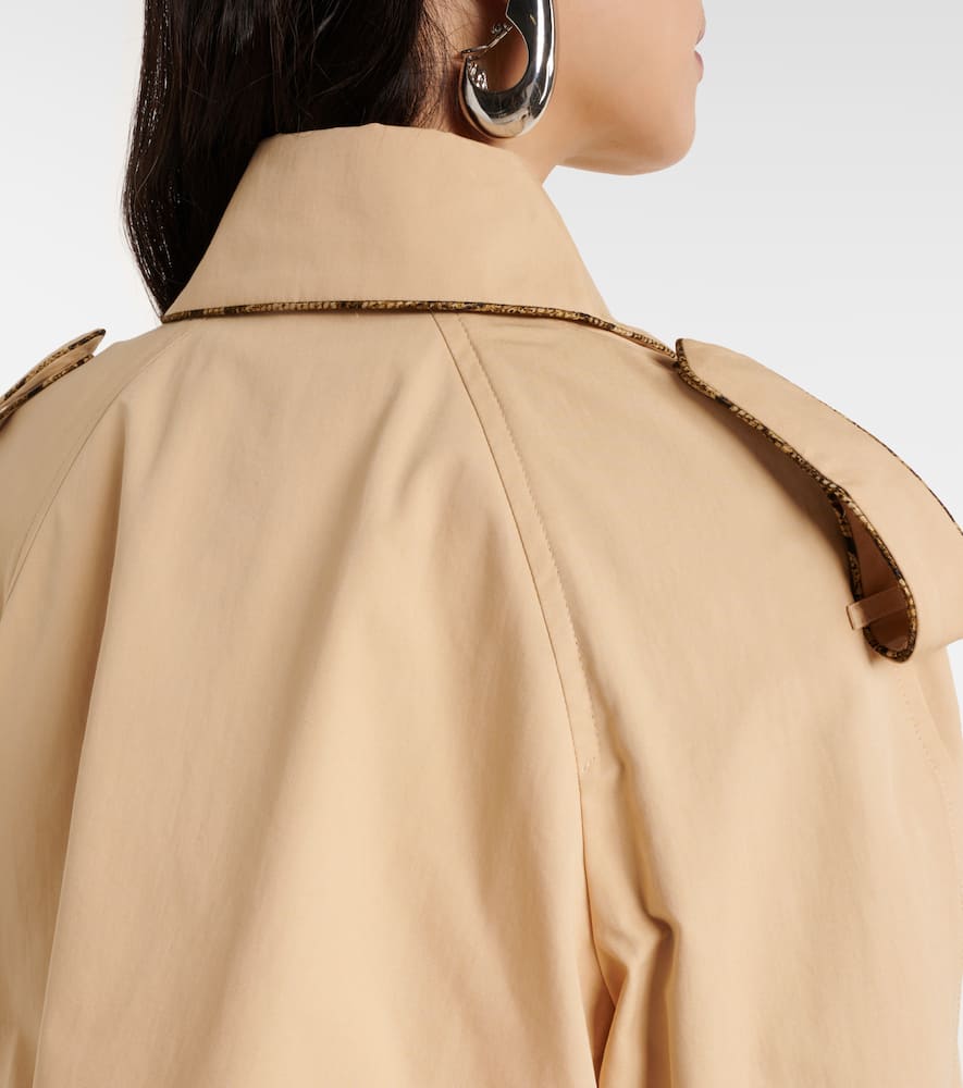 Cotton poplin trench coat