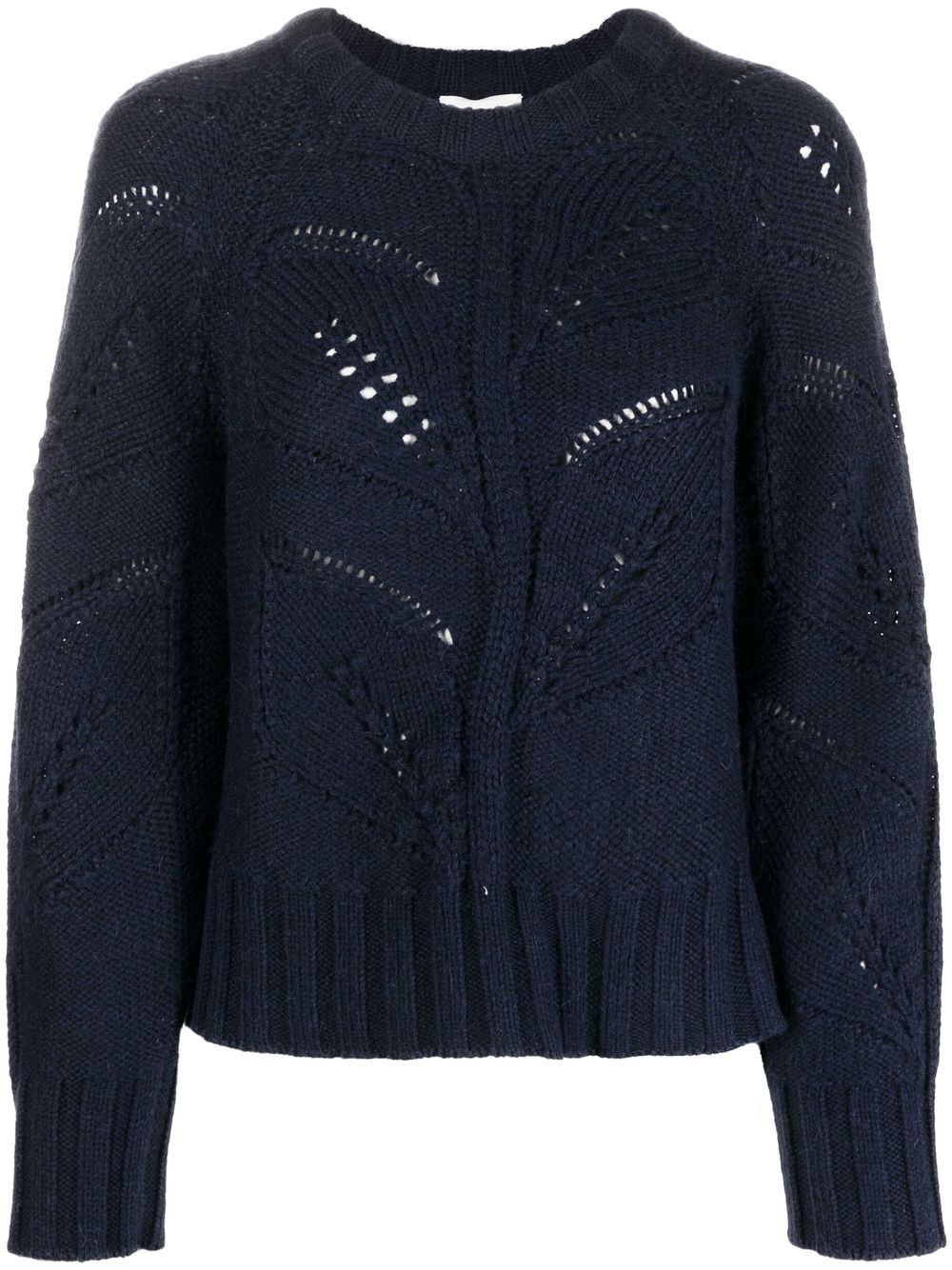 Open-knit ribbed sweater - Blue