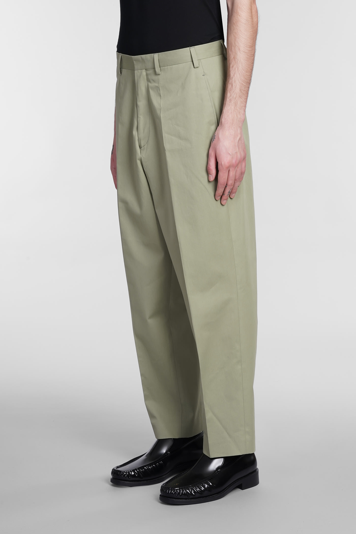 Pants In Green Cotton