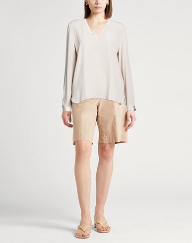 Woman Top Light grey Size 8 Silk, Elastane