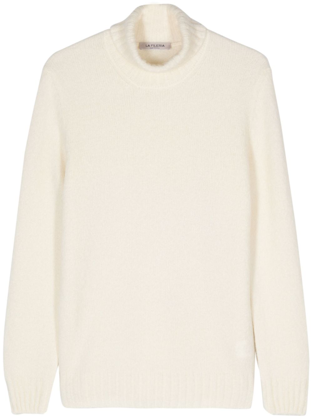 High-neck sweater - White