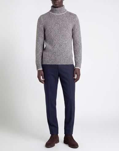 Man Turtleneck Grey Size 46 Virgin Wool, Geelong Wool