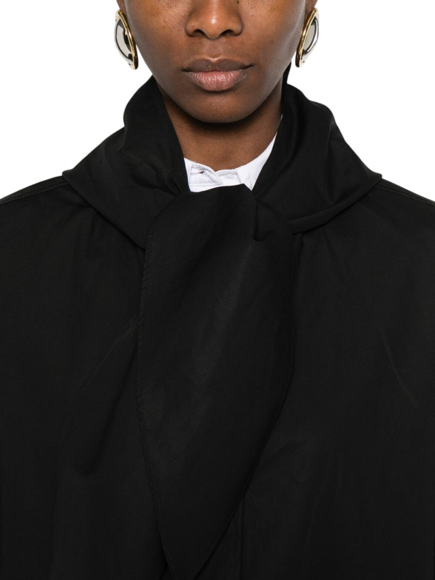 Cotton Scarfed Blouson Jacket