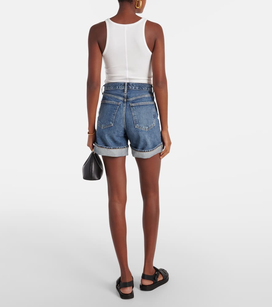 Dame high-rise denim shorts
