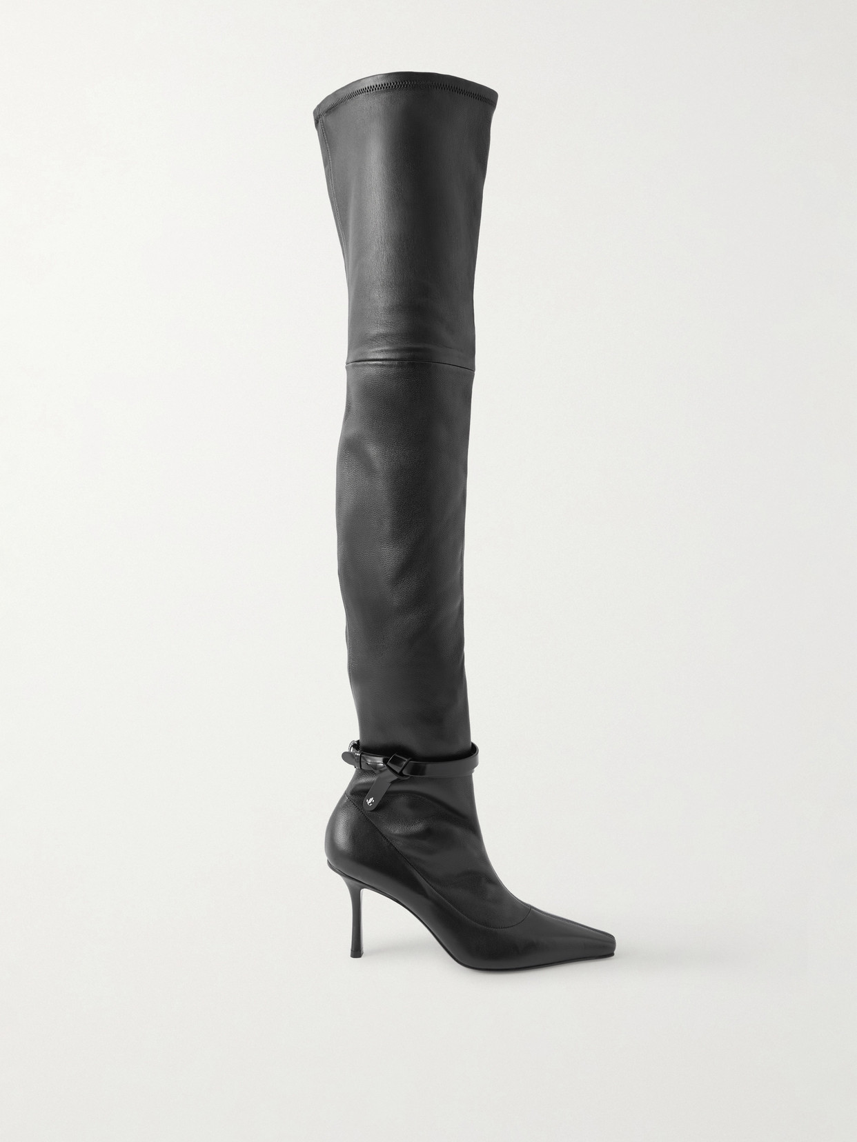 Camie 85 Belted Leather Over-the-knee Boots - Black