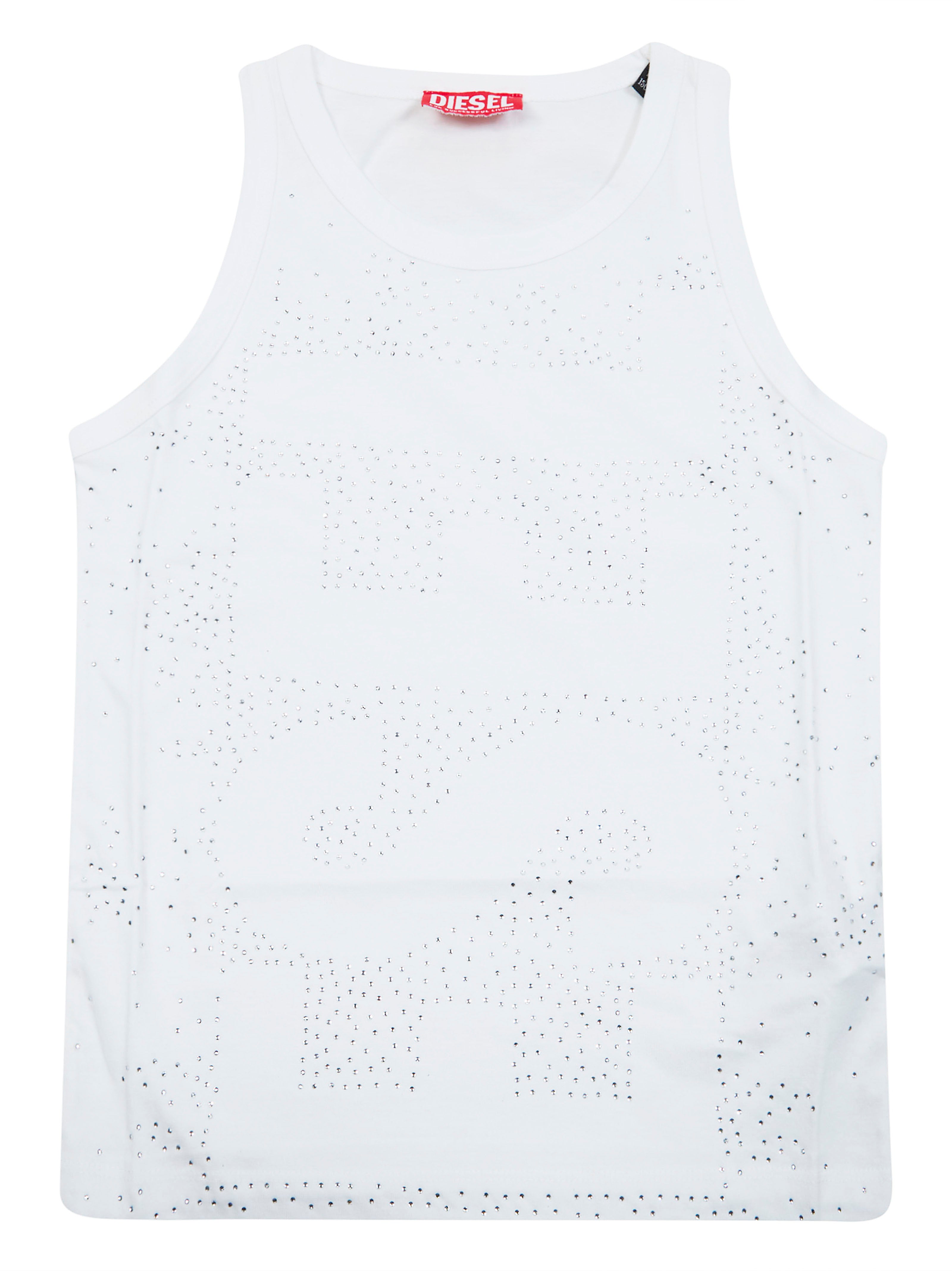 Kids' Strap Top with Oval Crystal Embellishment