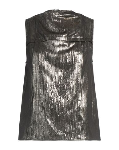 Alysi Chocolat Woman Top Gold Size 6 Acetate, Viscose, Metallic fiber