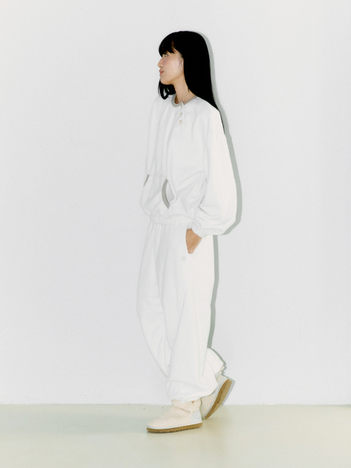 DIAGONAL FLEECE SWEAT SET UP
