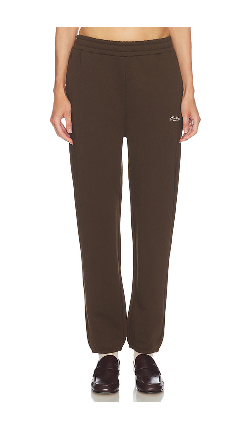 Malbon Sabine Diamond Sweatpant in Chocolate. - L also in