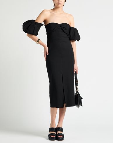 Isabel Marant Woman Midi dress Black Size 10 Hemp, Viscose, Elastane