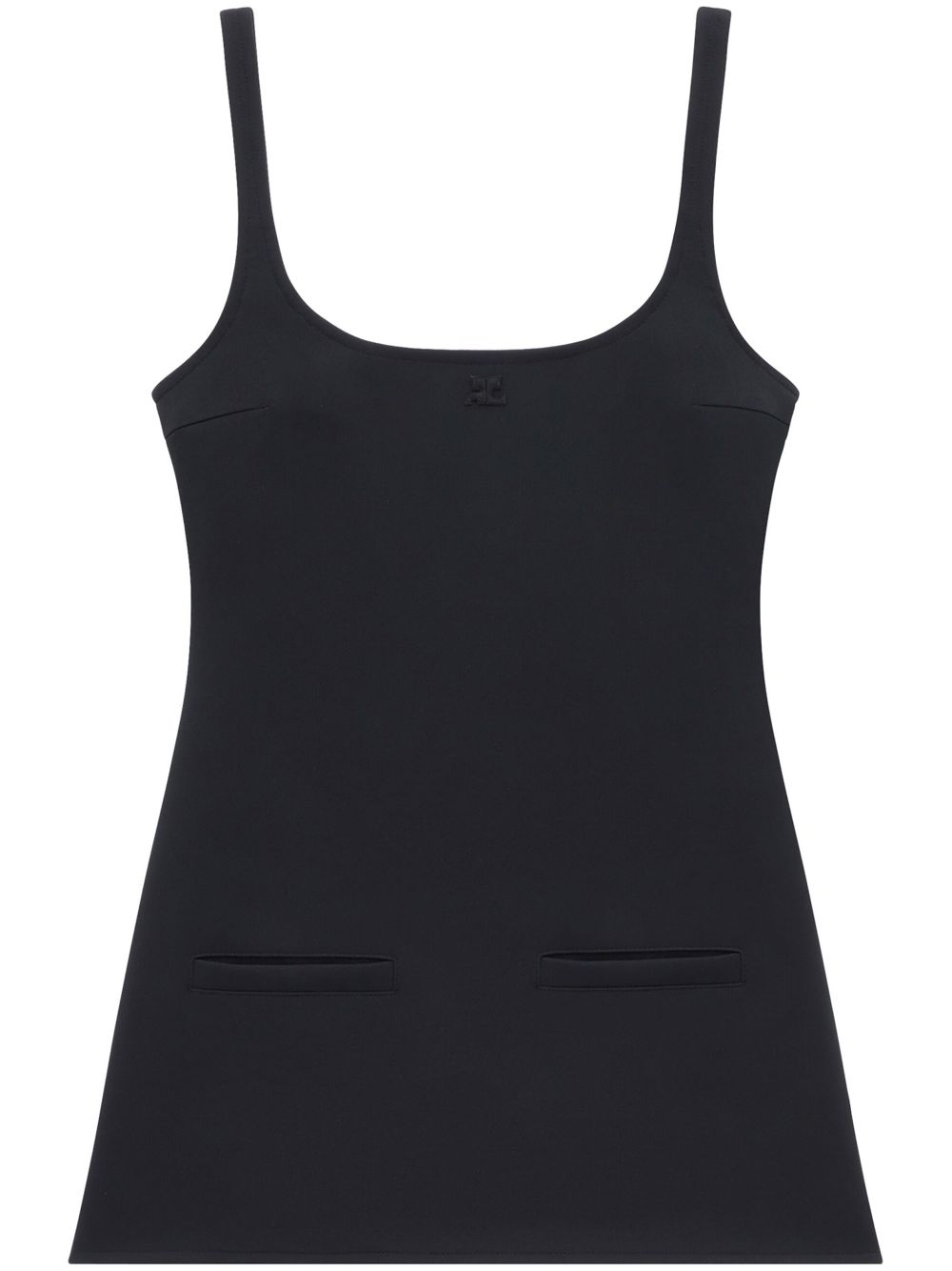 Welt-pockets mini dress - Blue