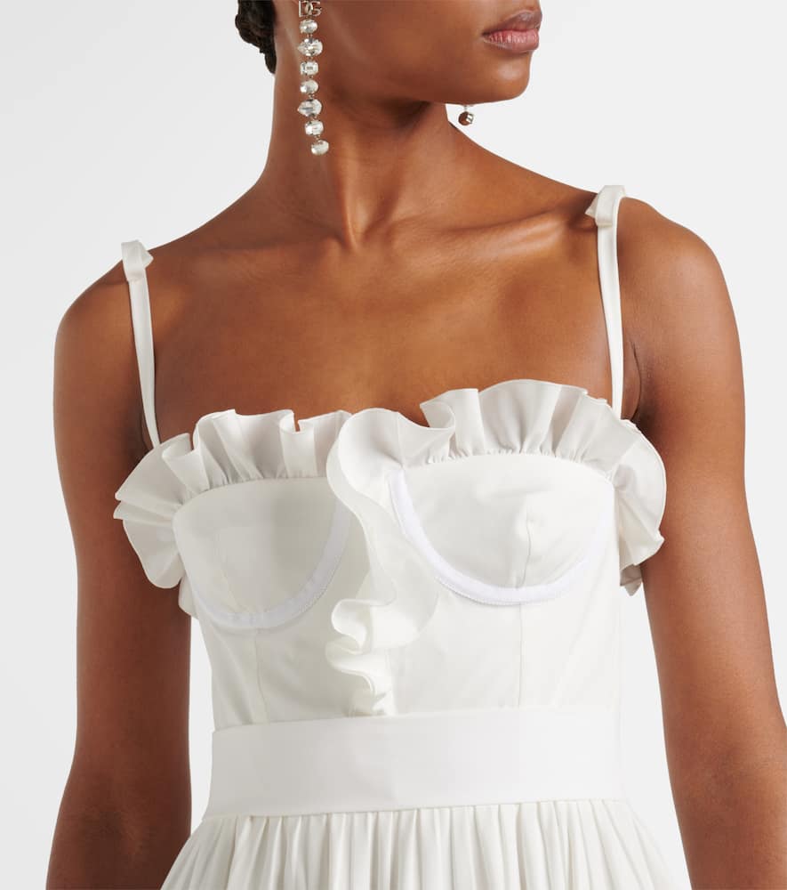 Ruffled cotton maxi dress