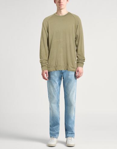 Man Sweatshirt Military green Size XXL Cotton, Lycra, Elastane