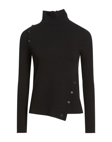 Courrèges Woman Turtleneck Black Size M Viscose, Polyester