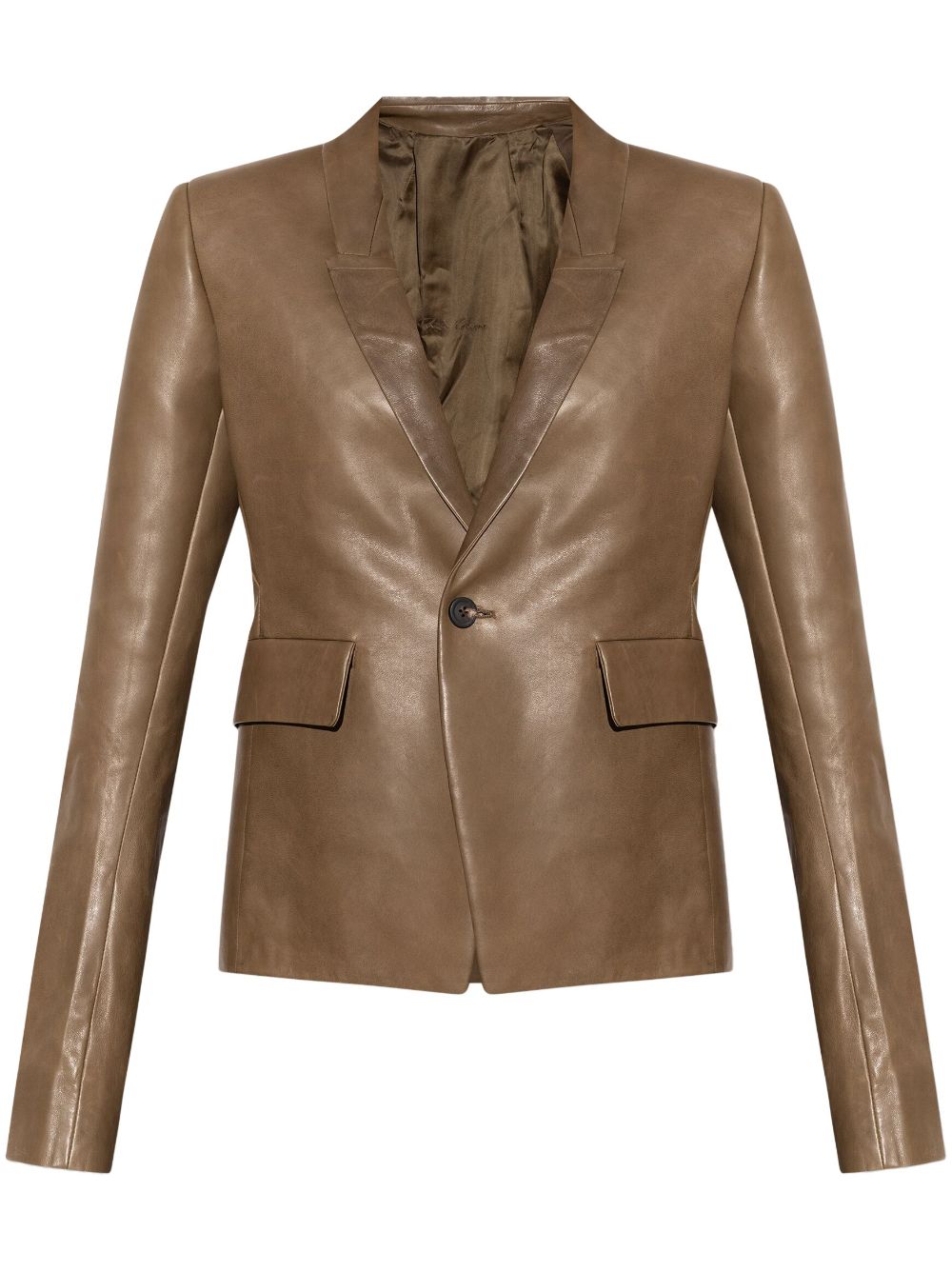 Leather blazer - Brown