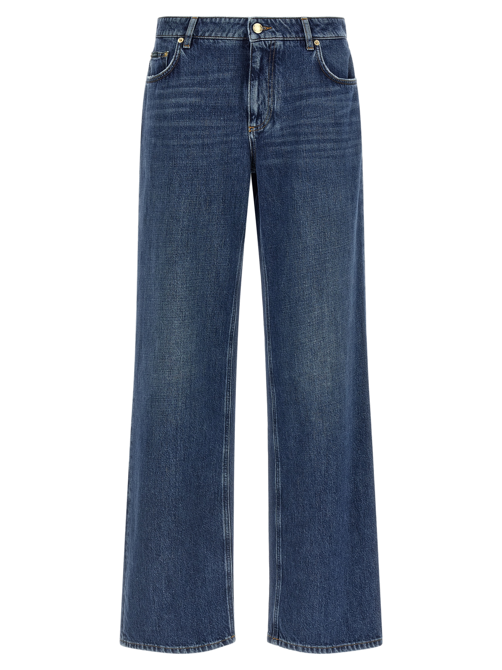 Cotton Relaxed Fit Jeans — Blue