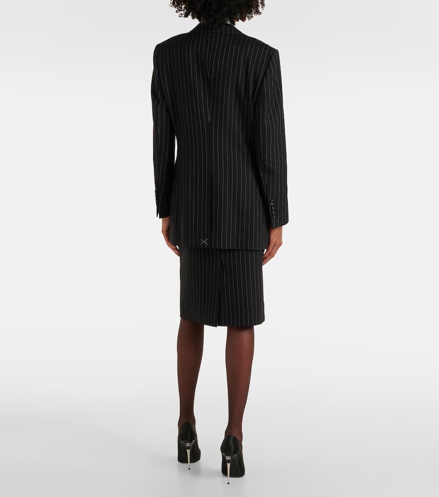 Pinstripe virgin wool blazer
