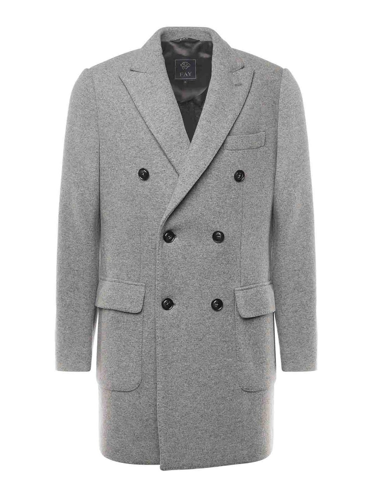 Double-Breasted Wool Jersey Coat