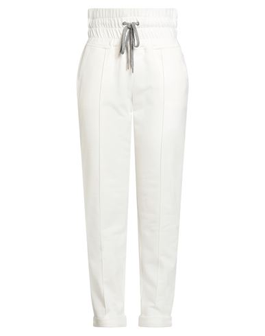Woman Pants White Size S Cotton, Wool, Viscose, Cashmere