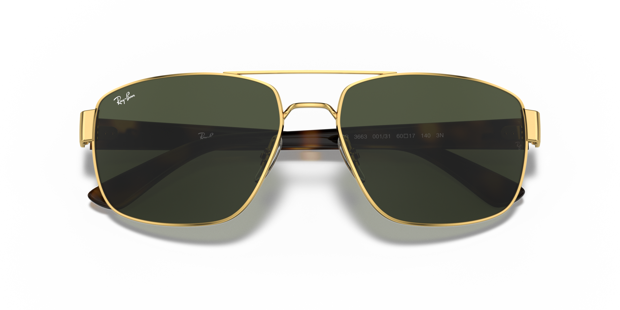 Ray - Ban Man Ray - Ban RB3663 001/31 Sunglasses Metal Gold G15 Geometric Norma