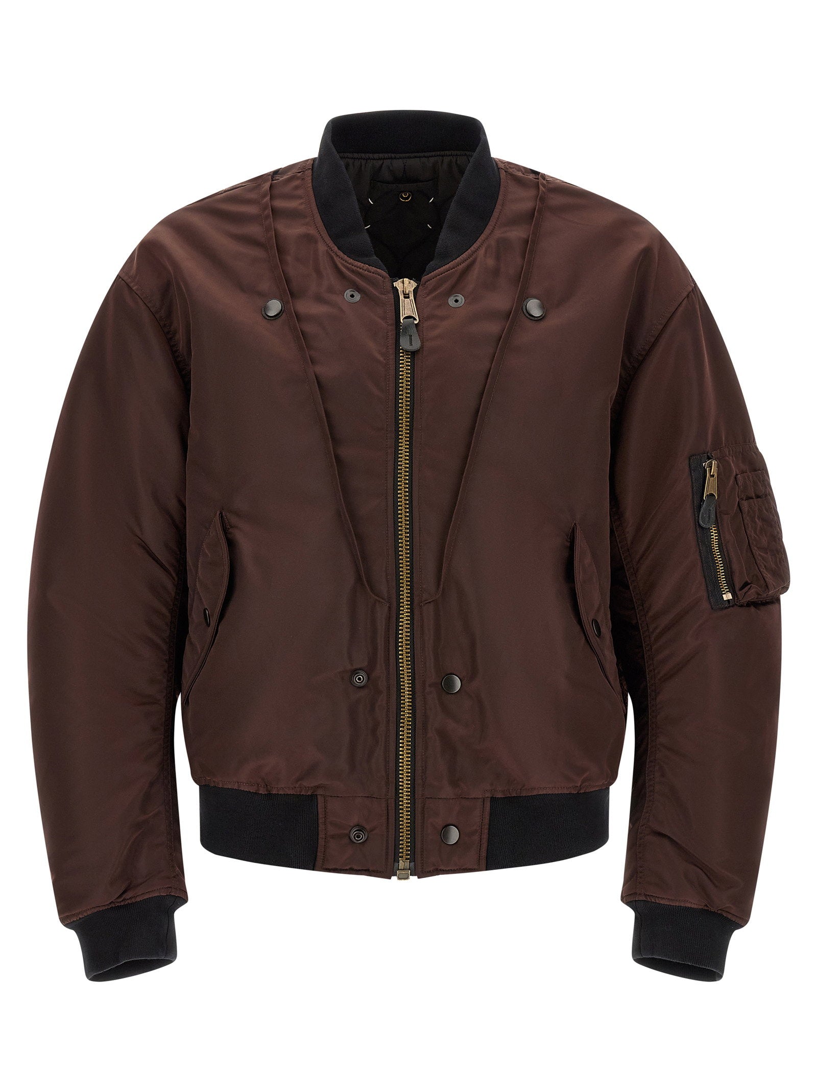 Reversible Bomber Jacket — brown