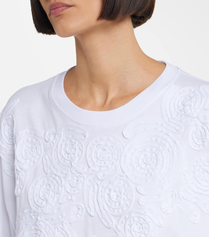 Embroidered oversized cotton T-shirt