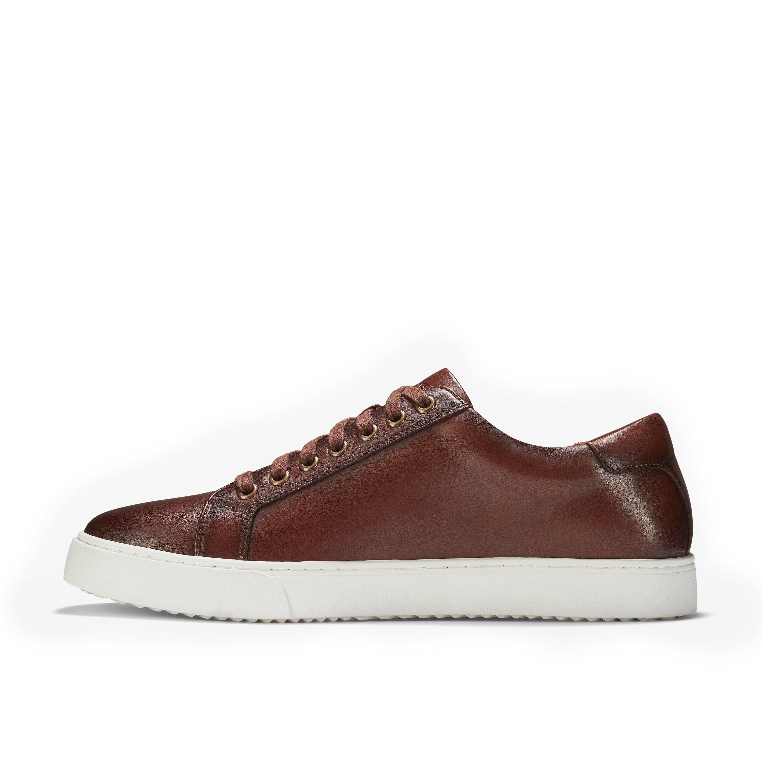 Clarks Lockton Lace Tan Leather Trainers In Brown