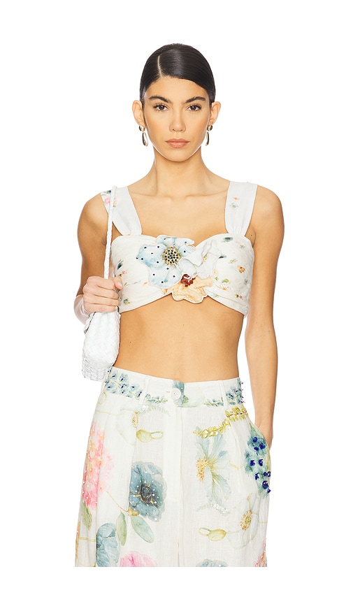 LA FUORI Blossom Belle Flared Pants in Beige. - XS also in L