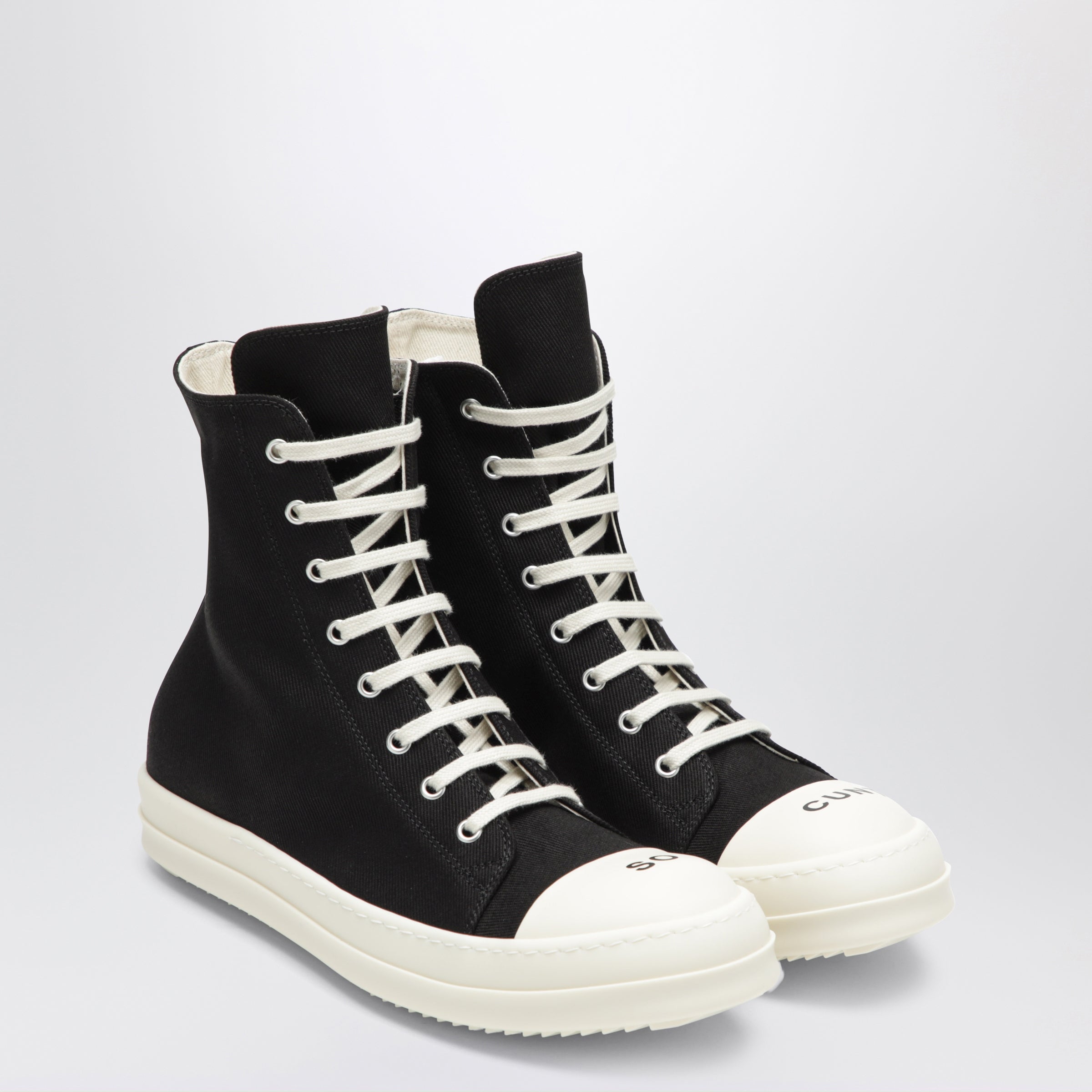 Tower sneakers in black/milk white "So Cunt"