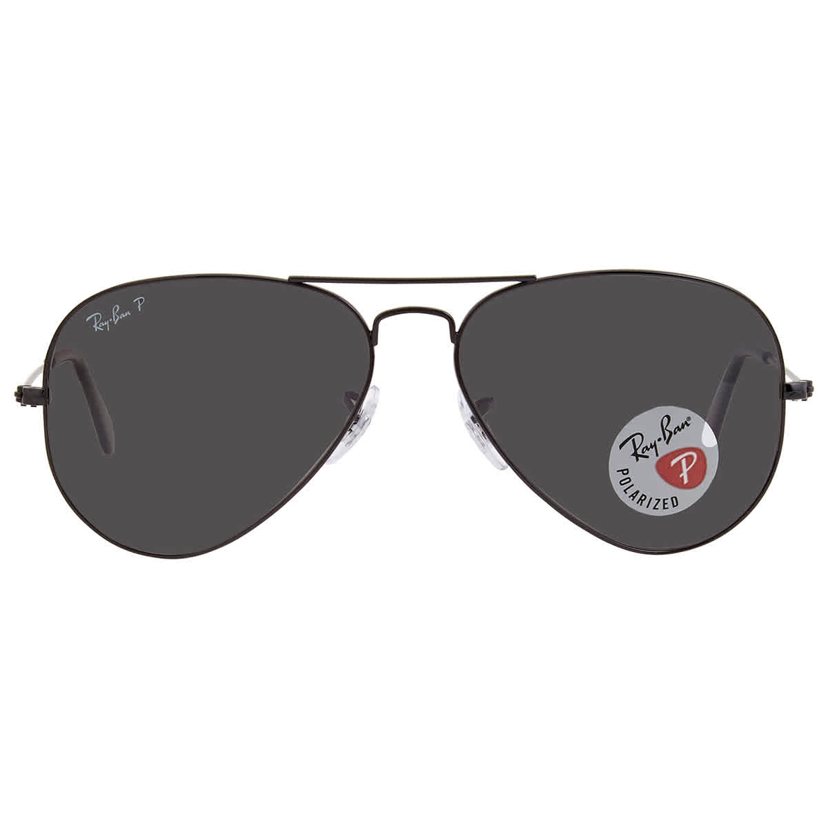 Aviator Total Black Polarized Black Classic Unisex Sunglasses RB3025 002/48