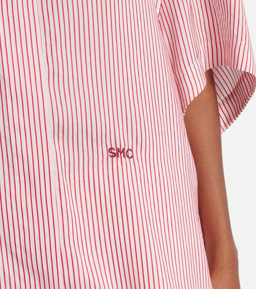 Pinstriped silk shirt
