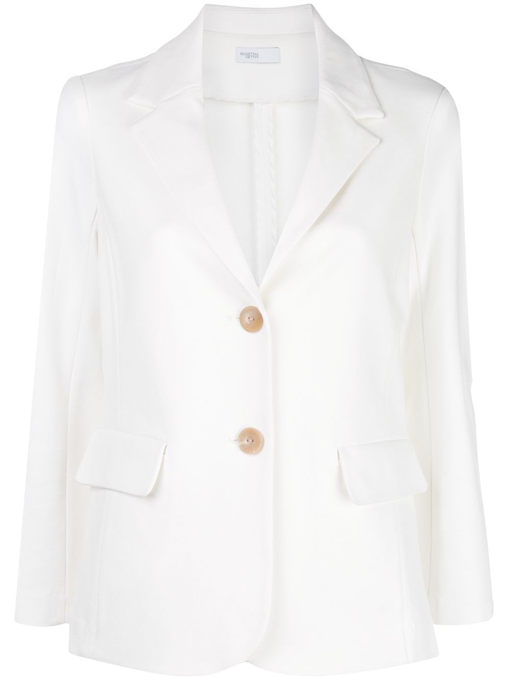 Single-breasted blazer - WHITE