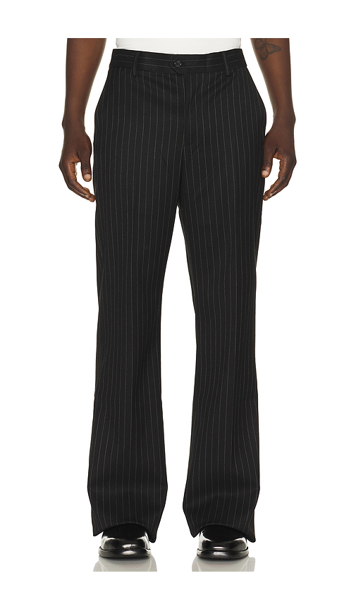 Midnight Rodeo HOSE in Schwarz mit Nadelstreifen - Black. 32 also