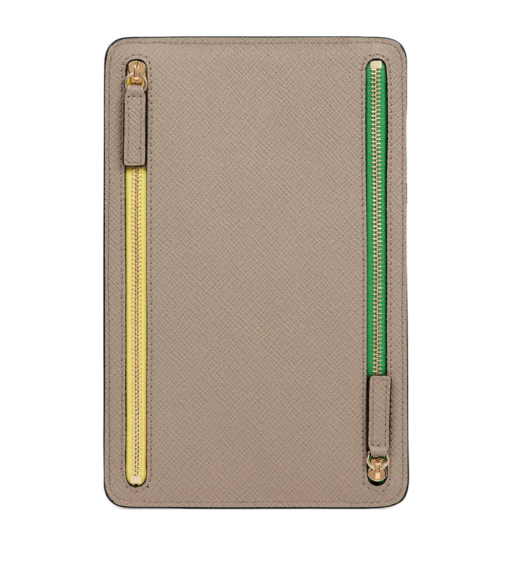 Panama Leather Multi-Zip Wallet